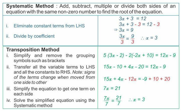 Class 6 Algebra Solving Linear Equation One Variable 2749